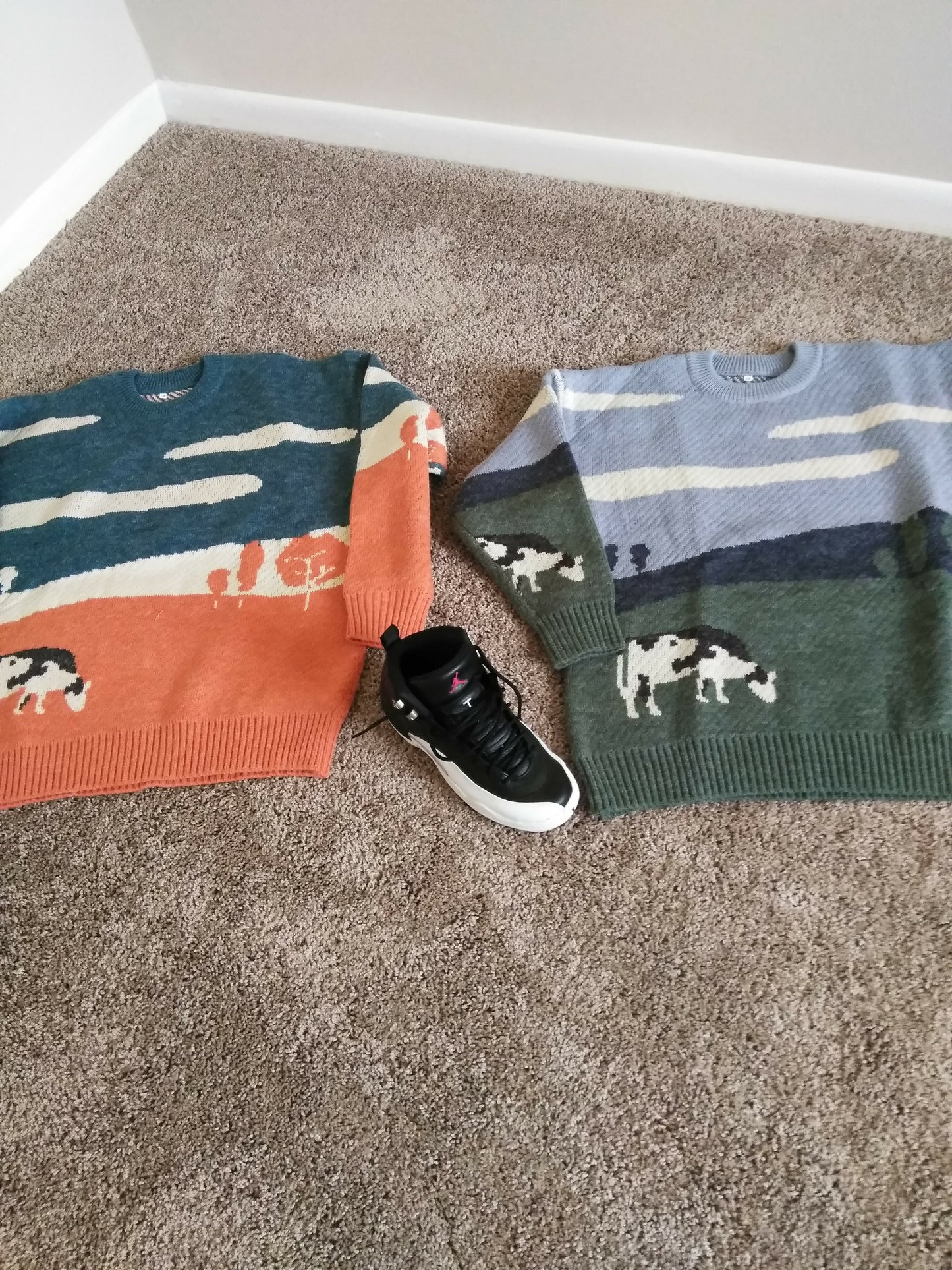 Men Cows Vintage Sweaters