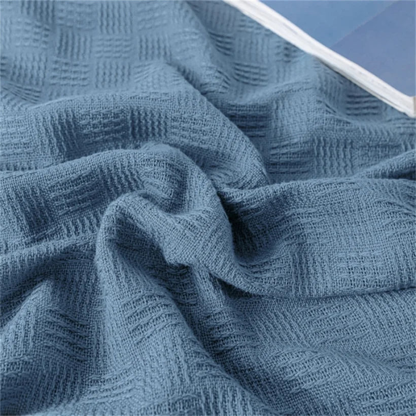 Soft Cozy 100% Cotton Throw Blanket | Thin Blanket