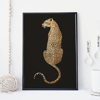 Black Cheetah Posters And Prints classy Animals Decorative Wall Pictures