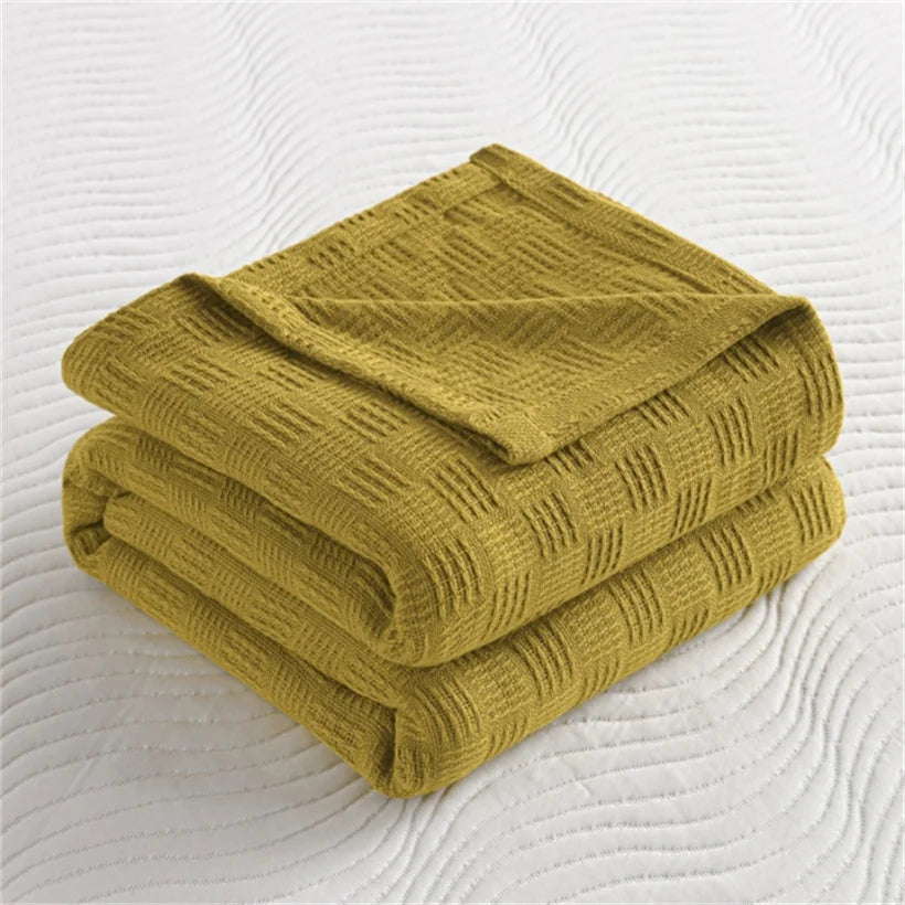 Soft Cozy 100% Cotton Throw Blanket | Thin Blanket