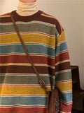 Stripe Round Neck Knitted Sweater
