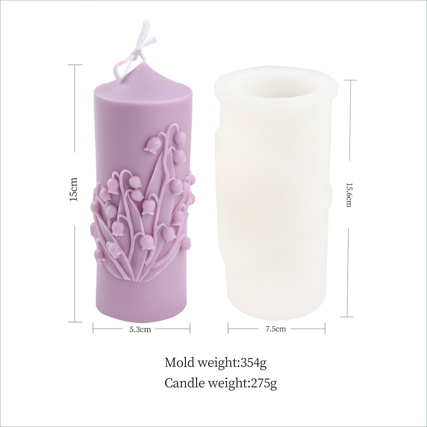 Cylindrical Candle Silicone