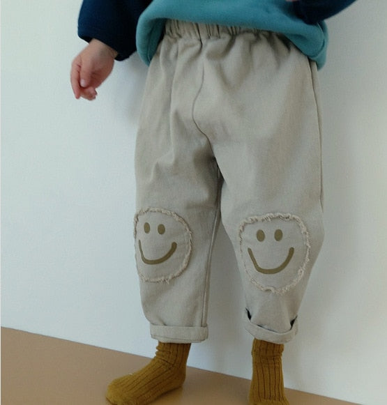 Children's clothing boys smiley casual pants